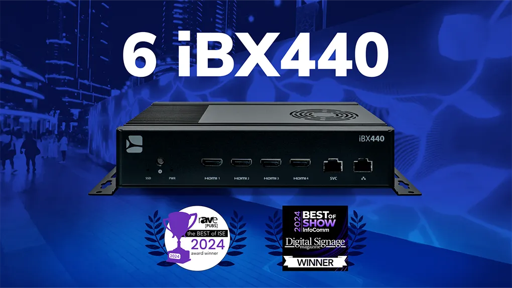 SpinetiX media player technical installation behind the 440-metre Dubai Fountain LED screen showing rack-mounted equipment and cabling infrastructure